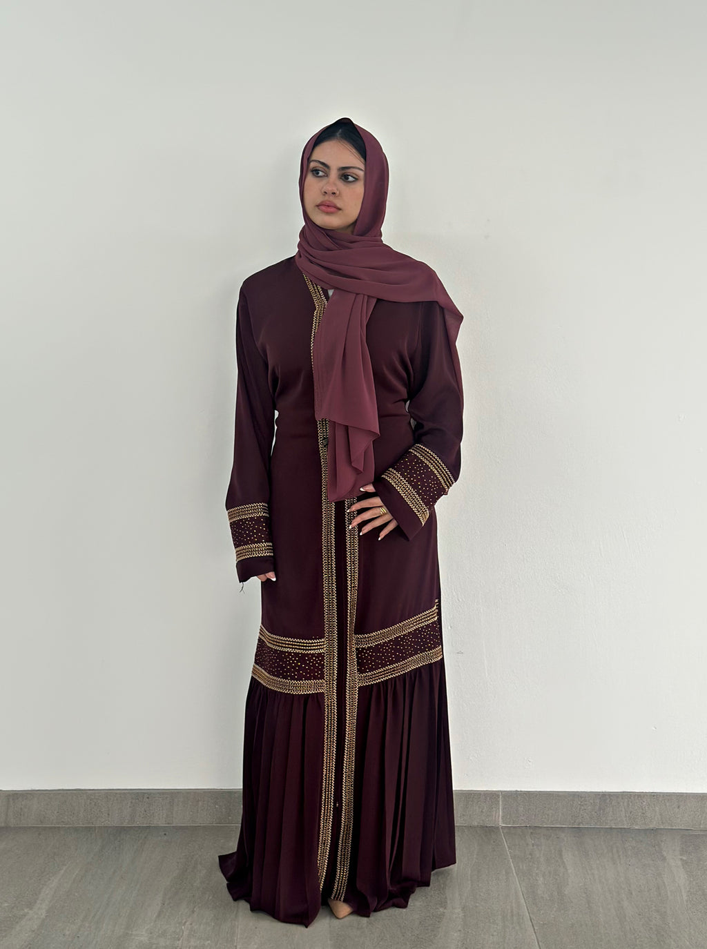 The Veridian Bronze Tapestry Abaya
