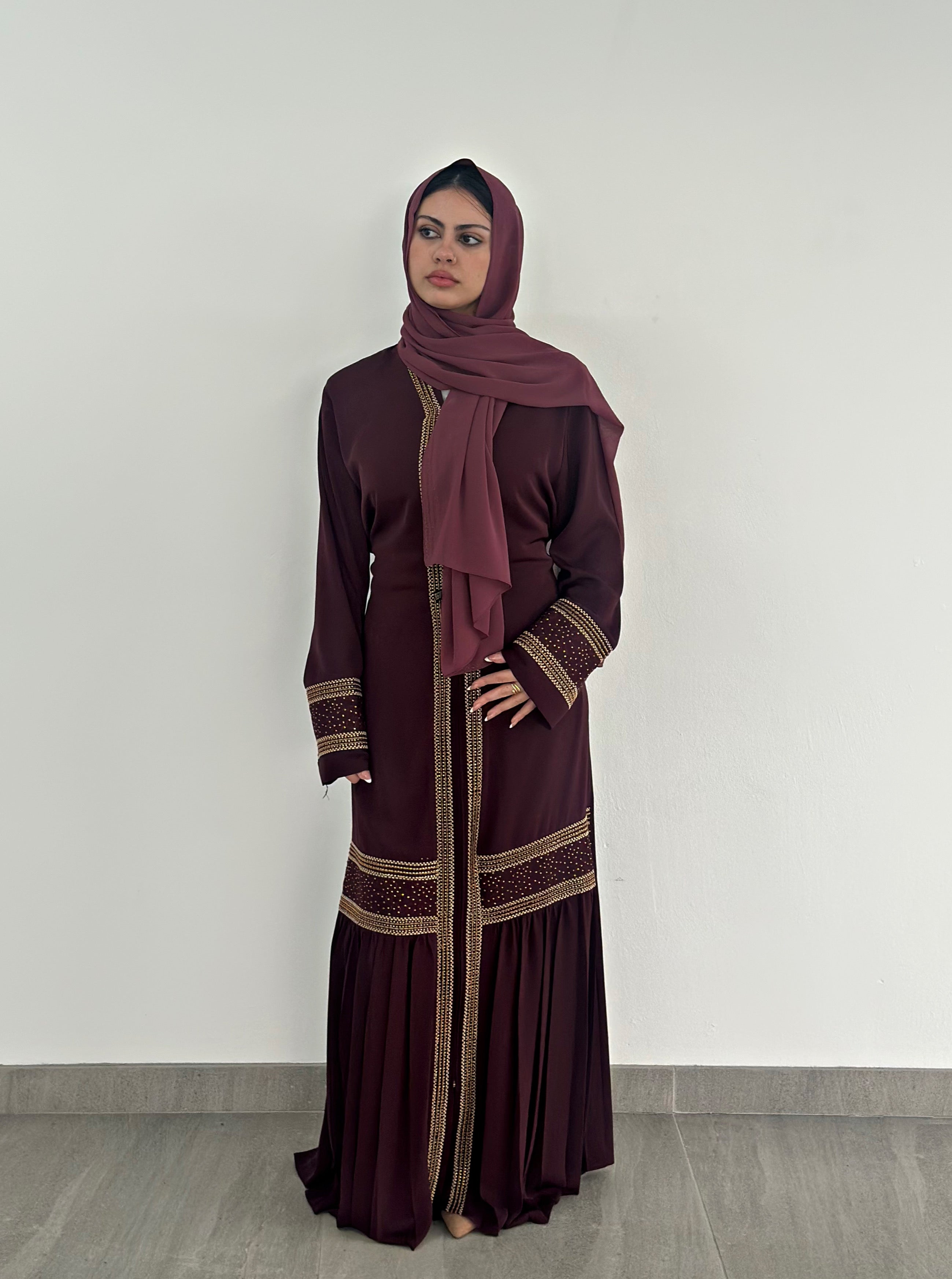 The Veridian Bronze Tapestry Abaya