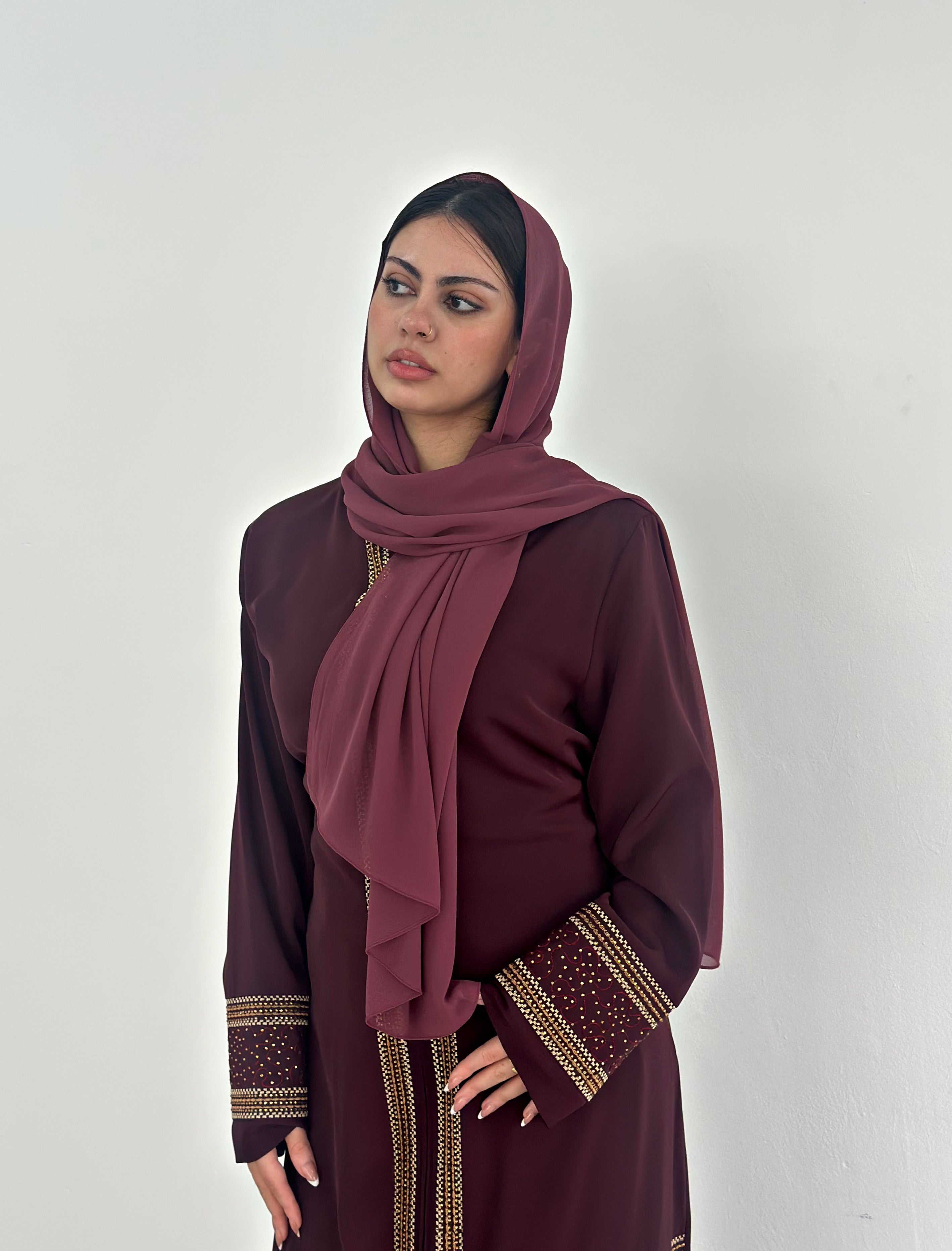 The Veridian Bronze Tapestry Abaya