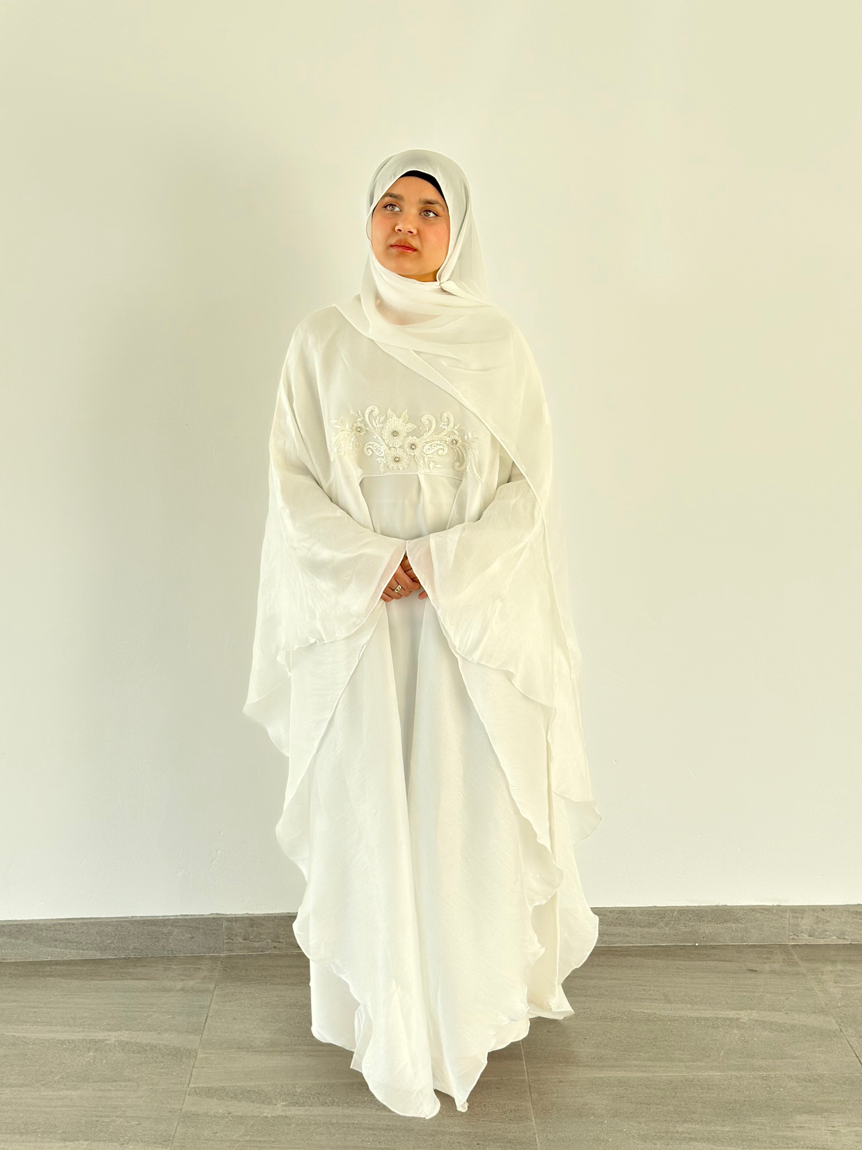 Cascade Overlay Abaya