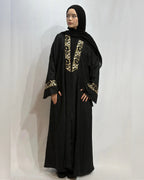 Open Throw Panel Fringe Abaya