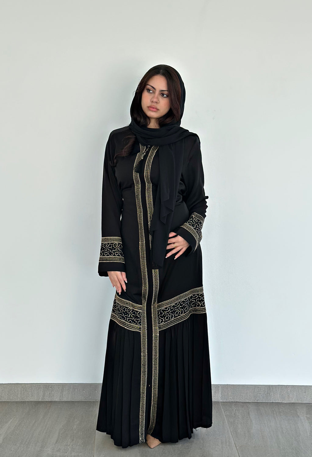 The Veridian Bronze Tapestry Abaya