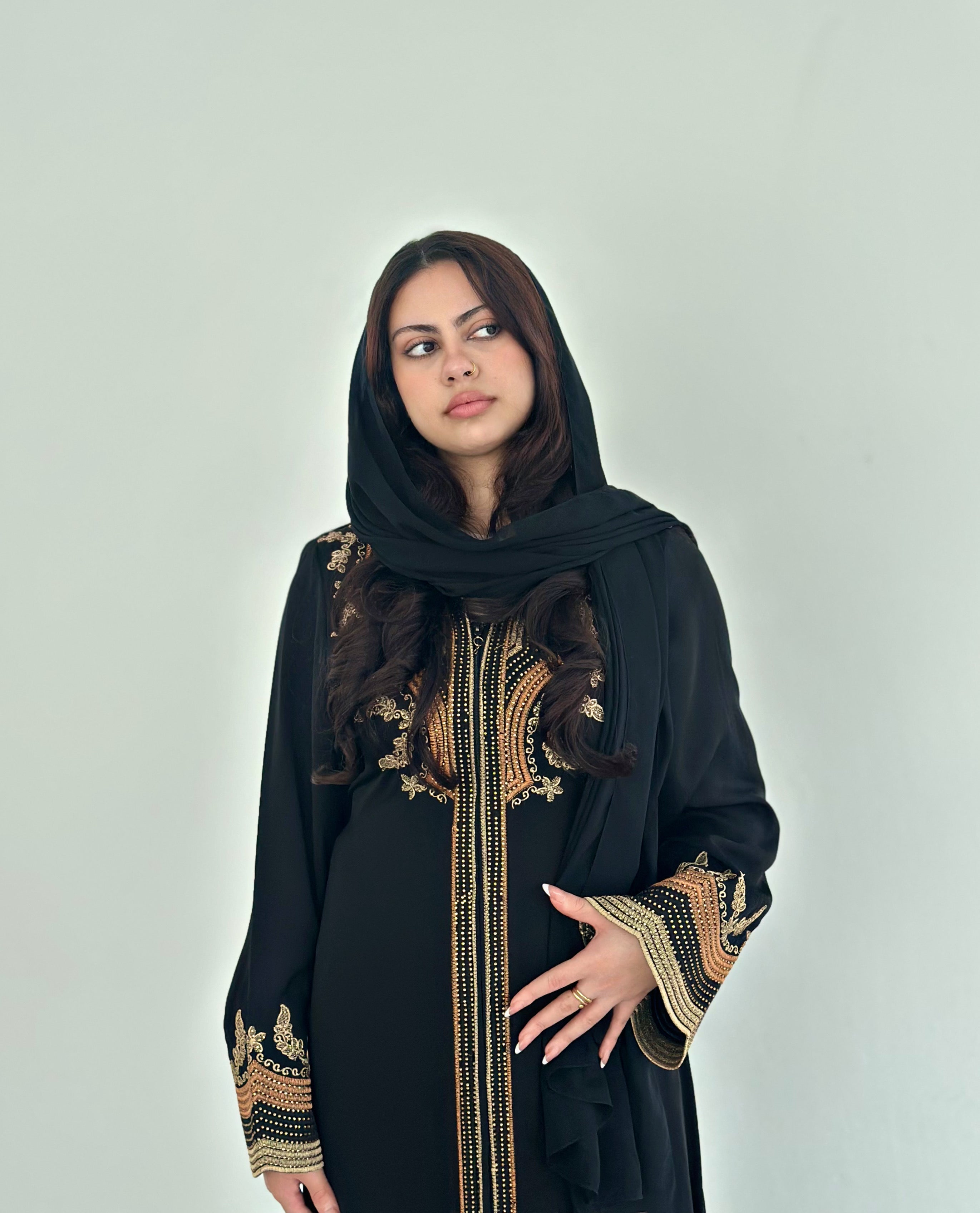 Safiya Embroidered Royal Abaya