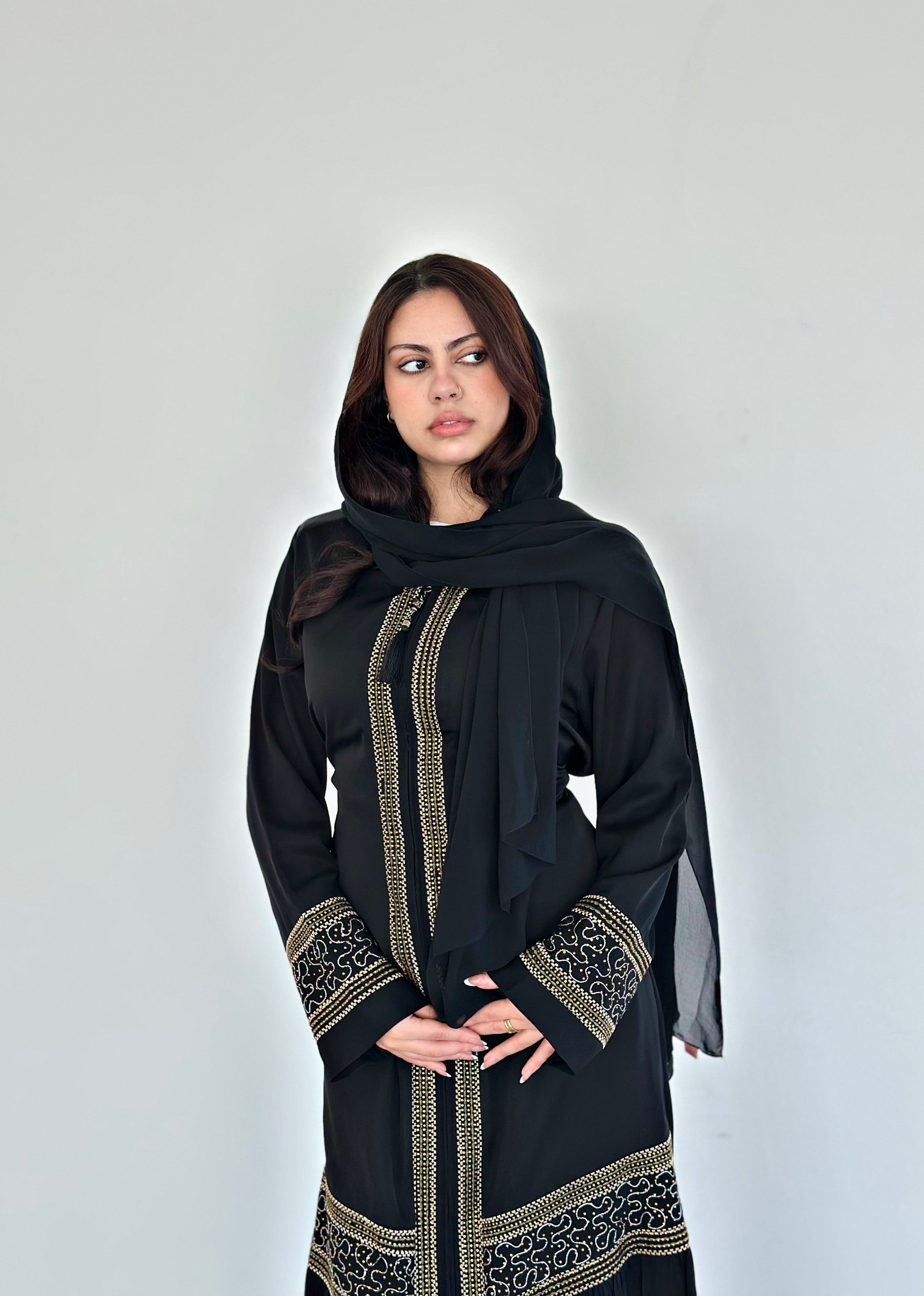 The Veridian Bronze Tapestry Abaya