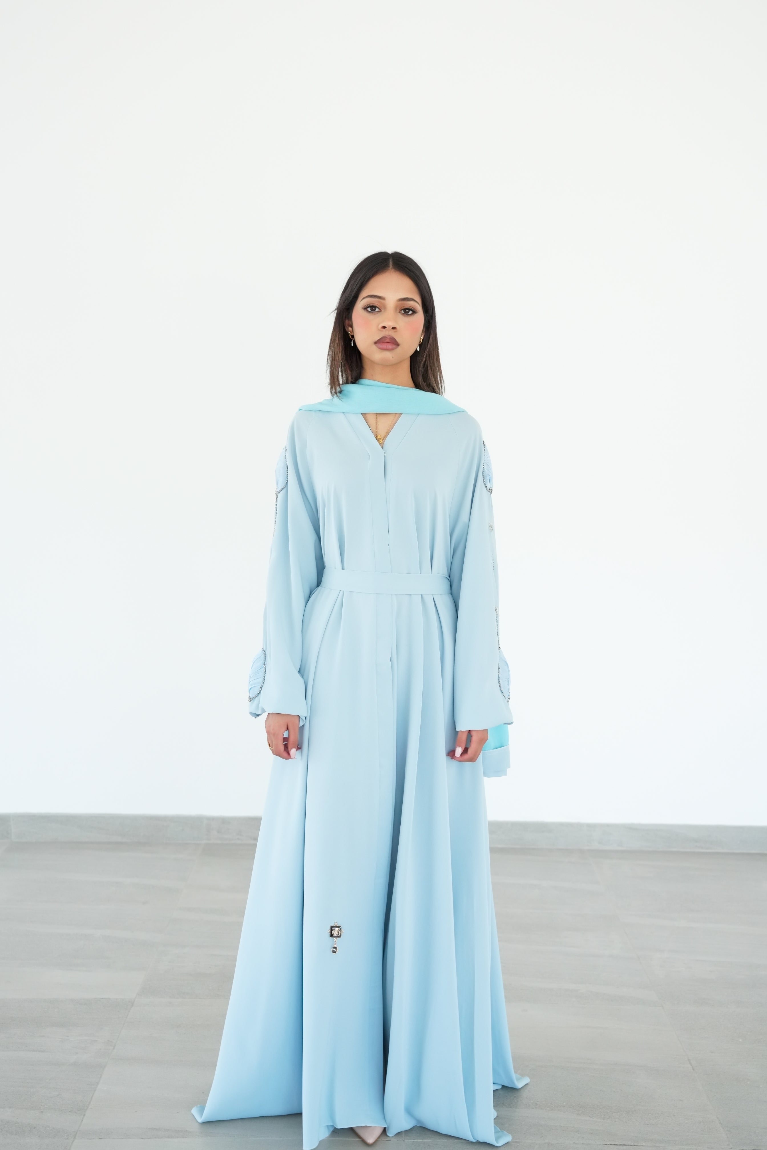 The Sky Blue Petal Abaya