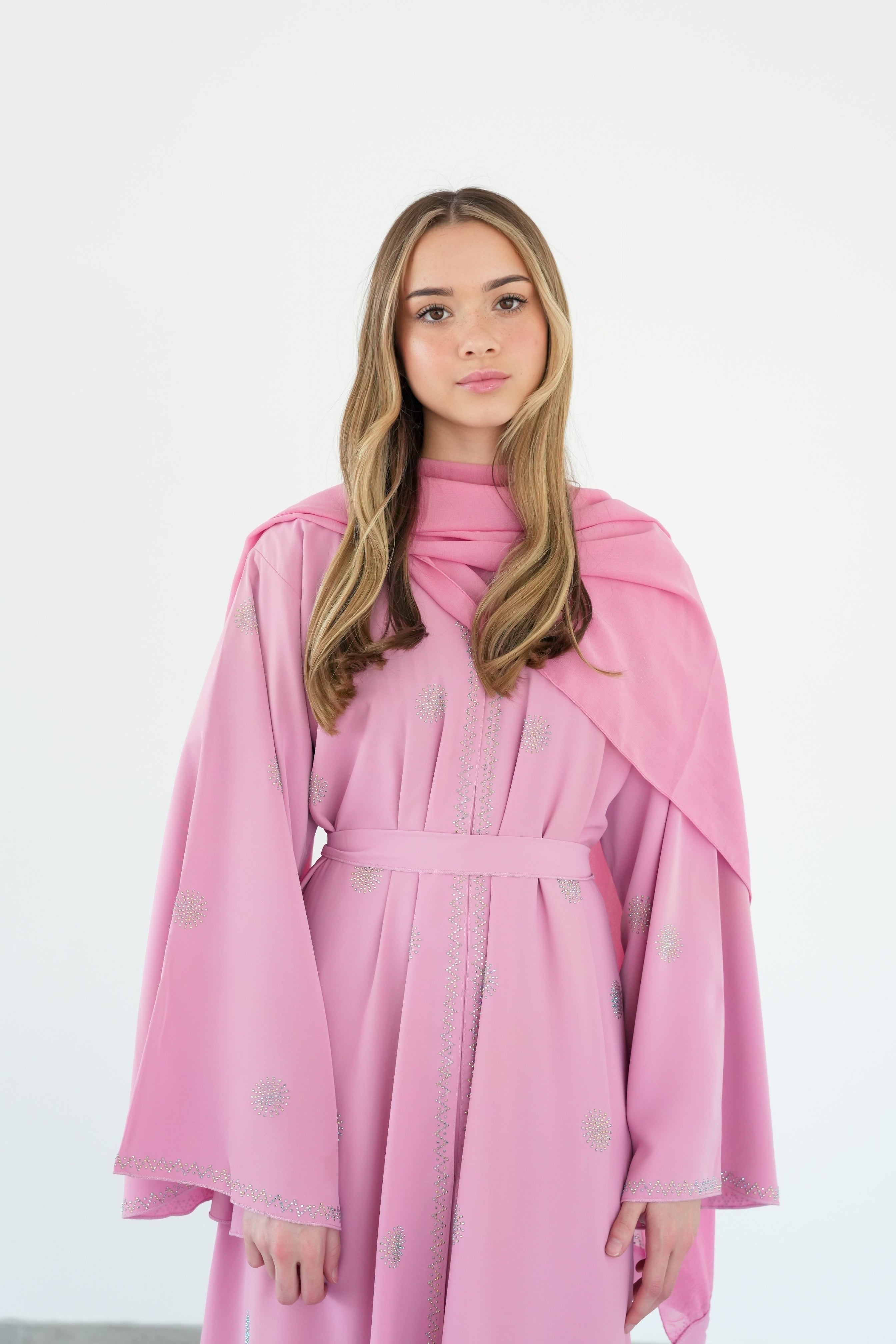 The Pink Crystal Confetti Abaya