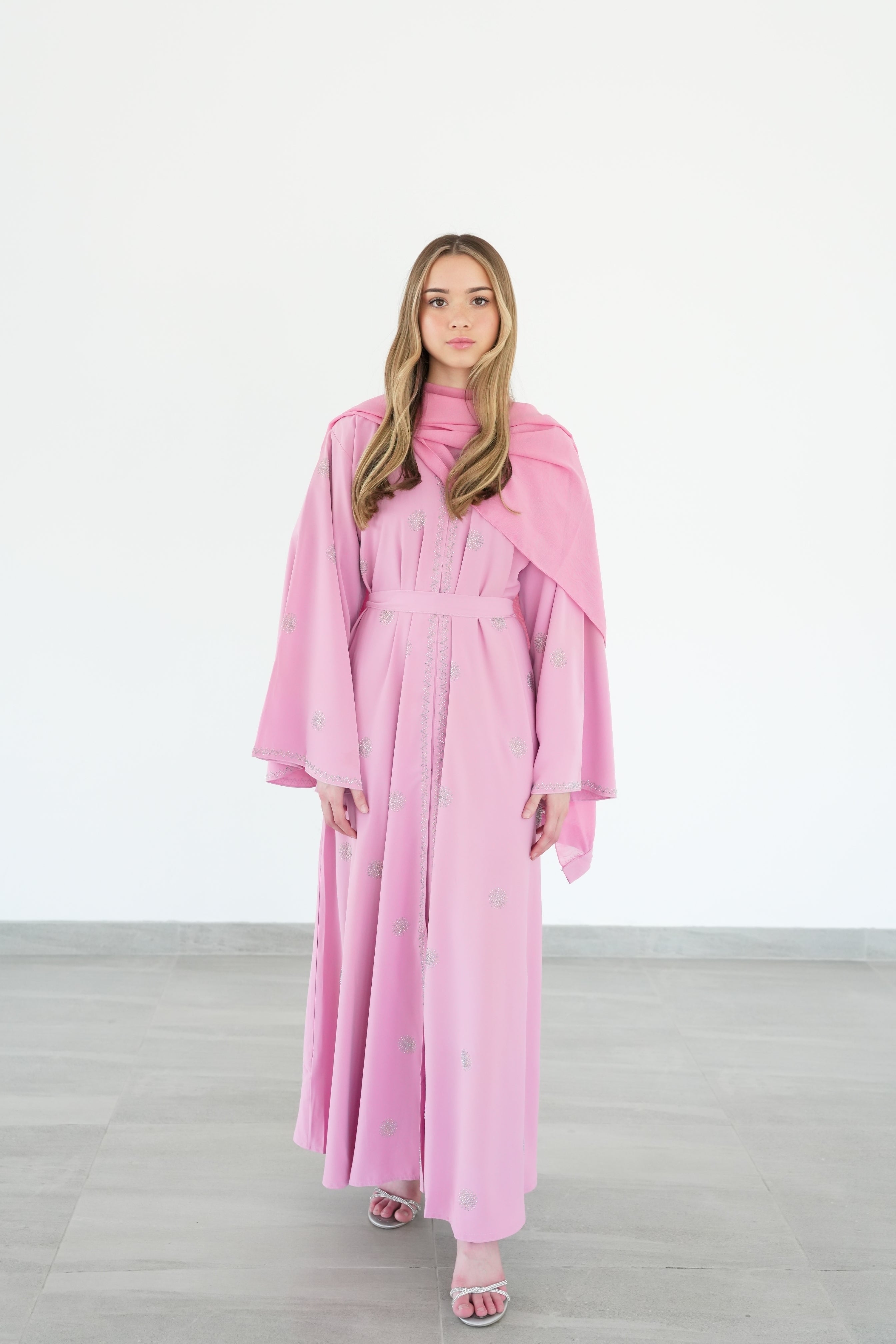 The Pink Crystal Confetti Abaya