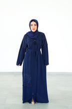 The Slate Chantilly Lace Abaya