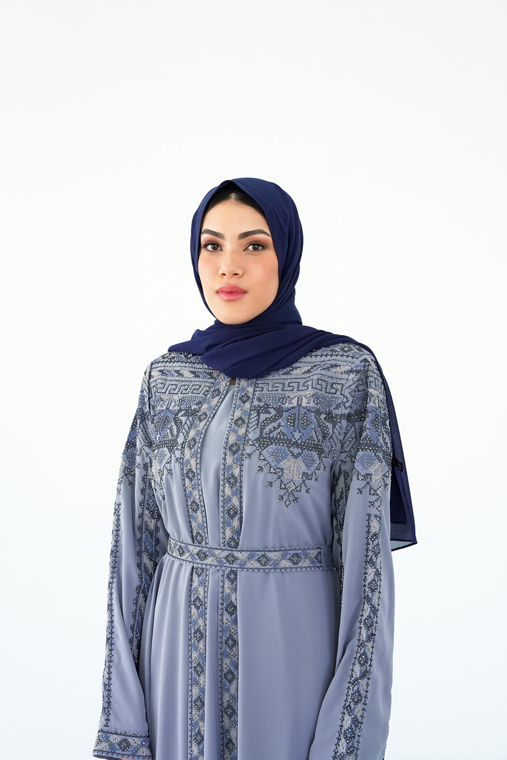 The Anatolian Olive And Blue Abaya