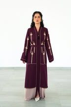The Majestic Plum Blossom Abaya