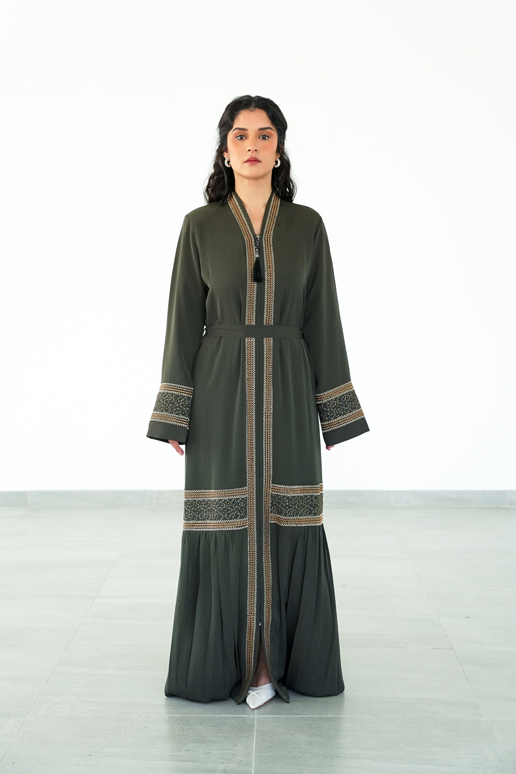The Veridian Bronze Tapestry Abaya