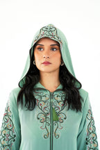 The Mint Botanical Hooded Abaya