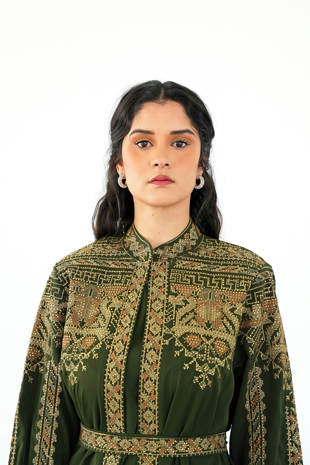 The Anatolian Olive And Blue Abaya