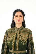 The Anatolian Olive And Blue Abaya