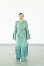 The Bosphorus Slate Lace Abaya
