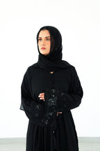 The Jet Black Midnight Sparkle Abaya
