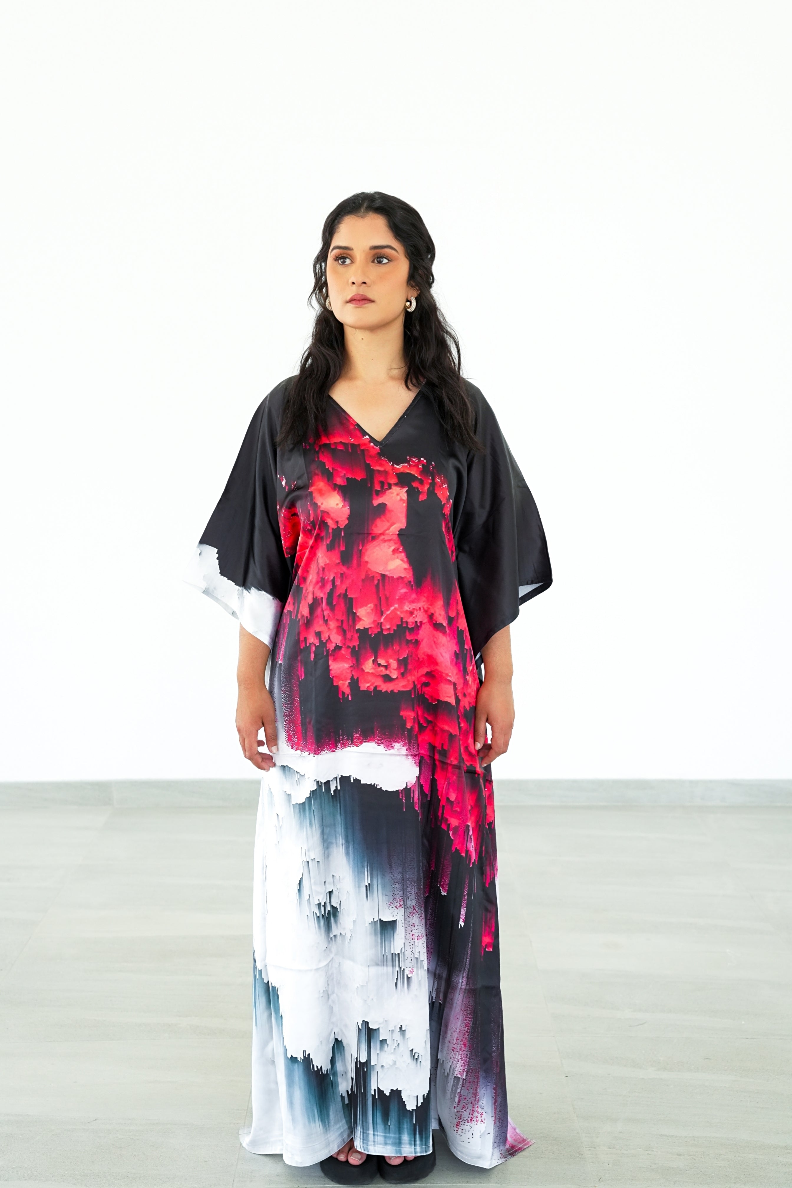 The Red Horizon Satin Kaftan