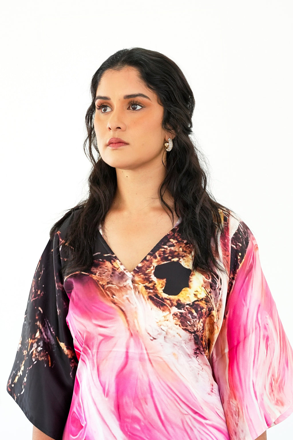 The Magenta Marble Kaftan