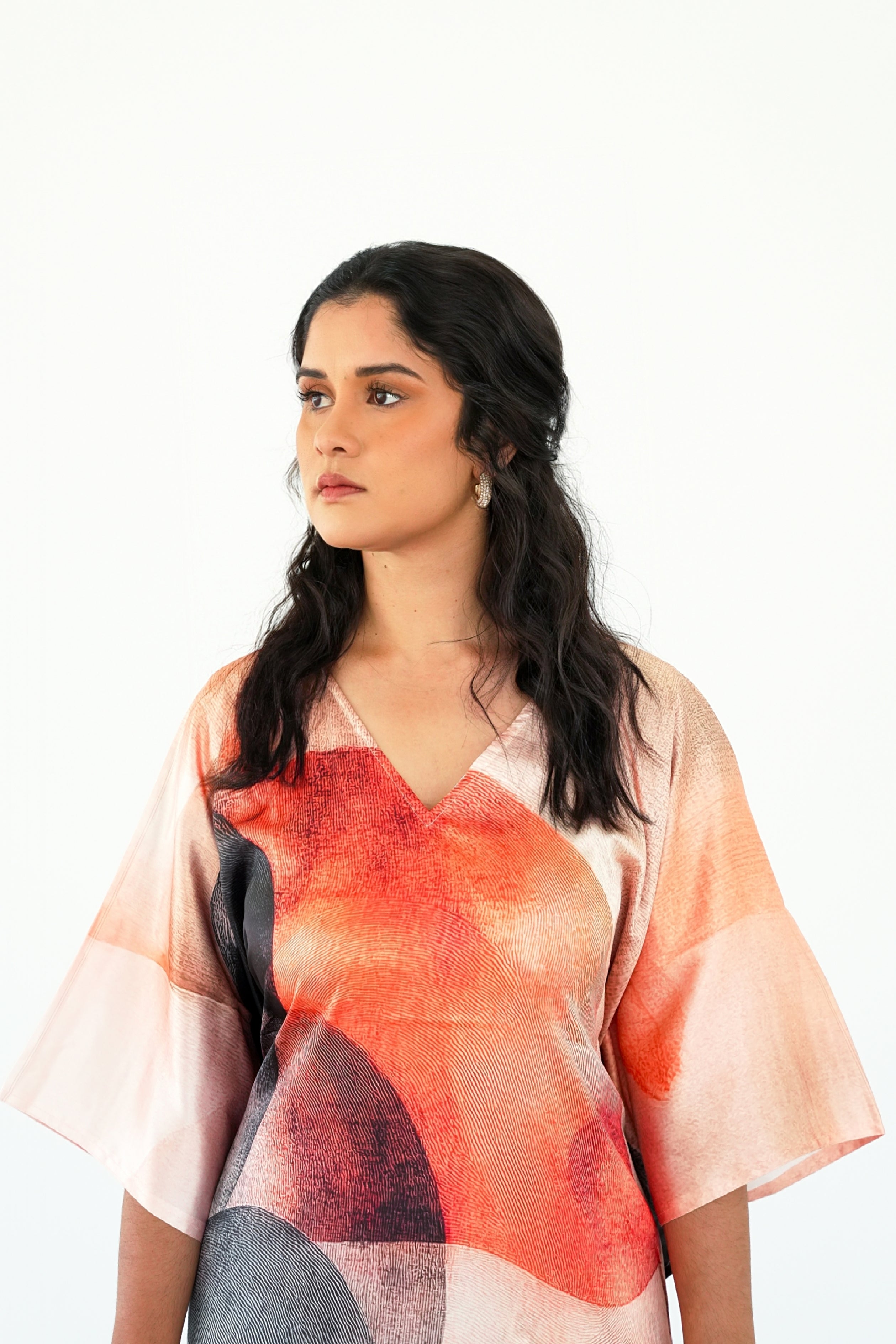 The Terracotta Abstract Kaftan