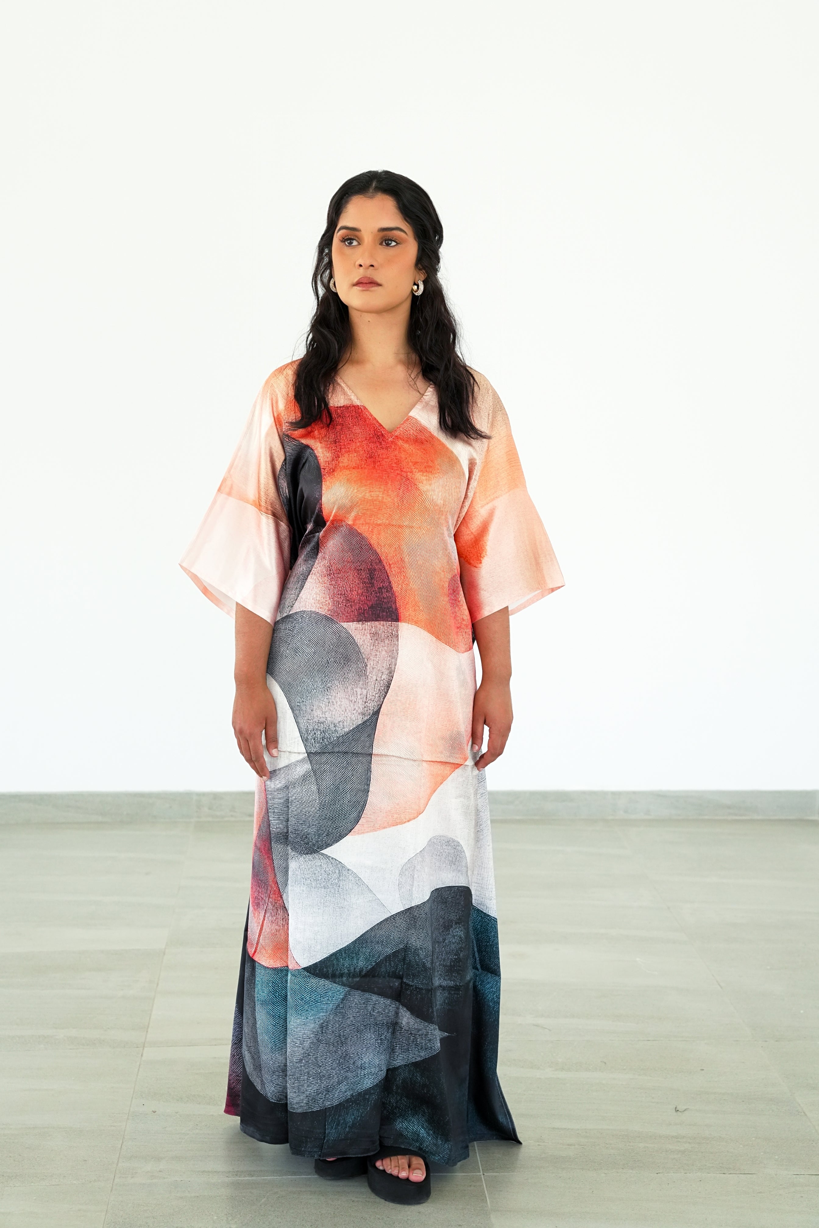 The Terracotta Abstract Kaftan