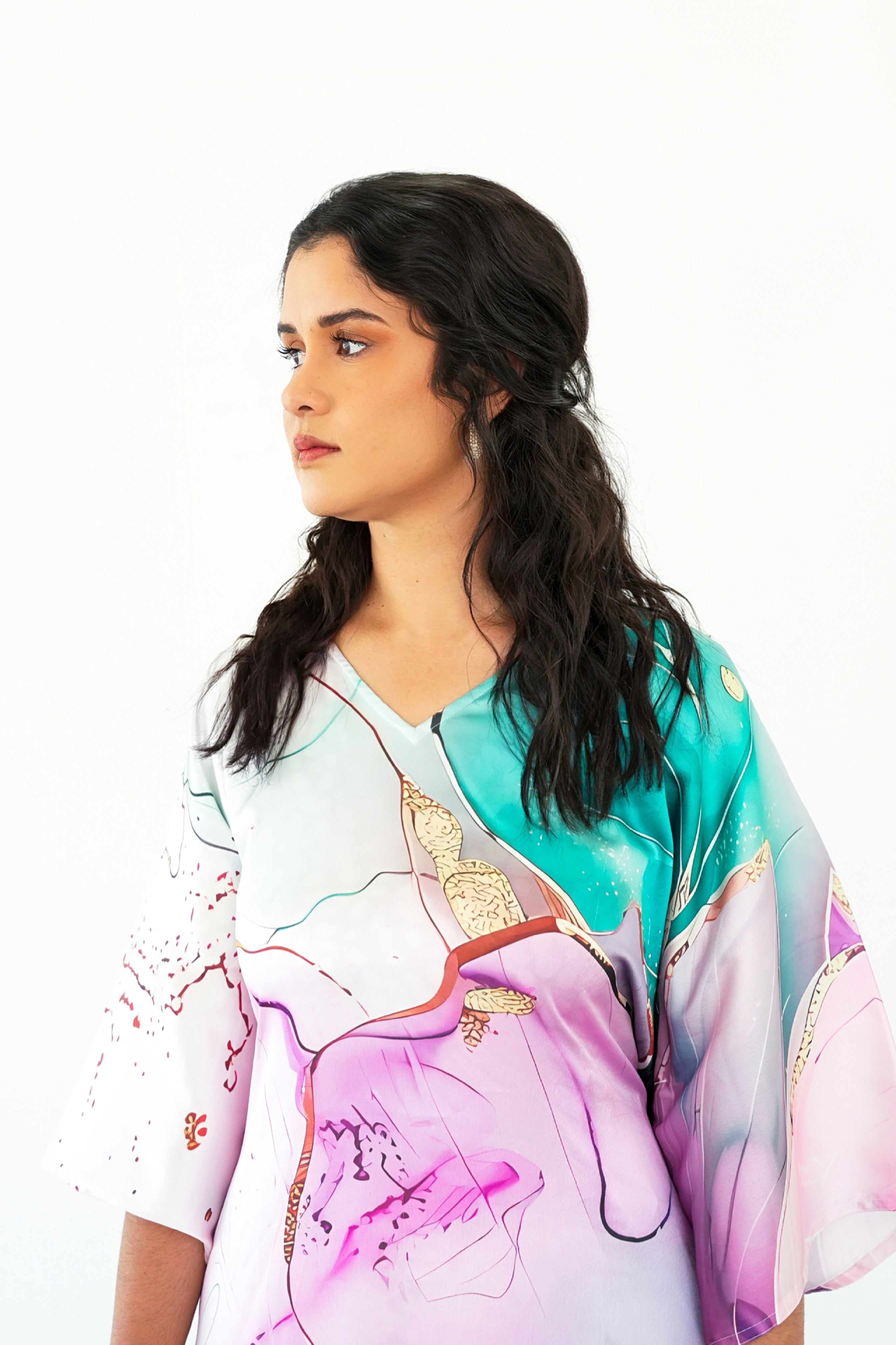 The Azure Orchid Kaftan