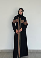 Fatma Tribal Trim Abaya