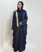 Layla Al Yasmine Floral Embroidered Open Abaya