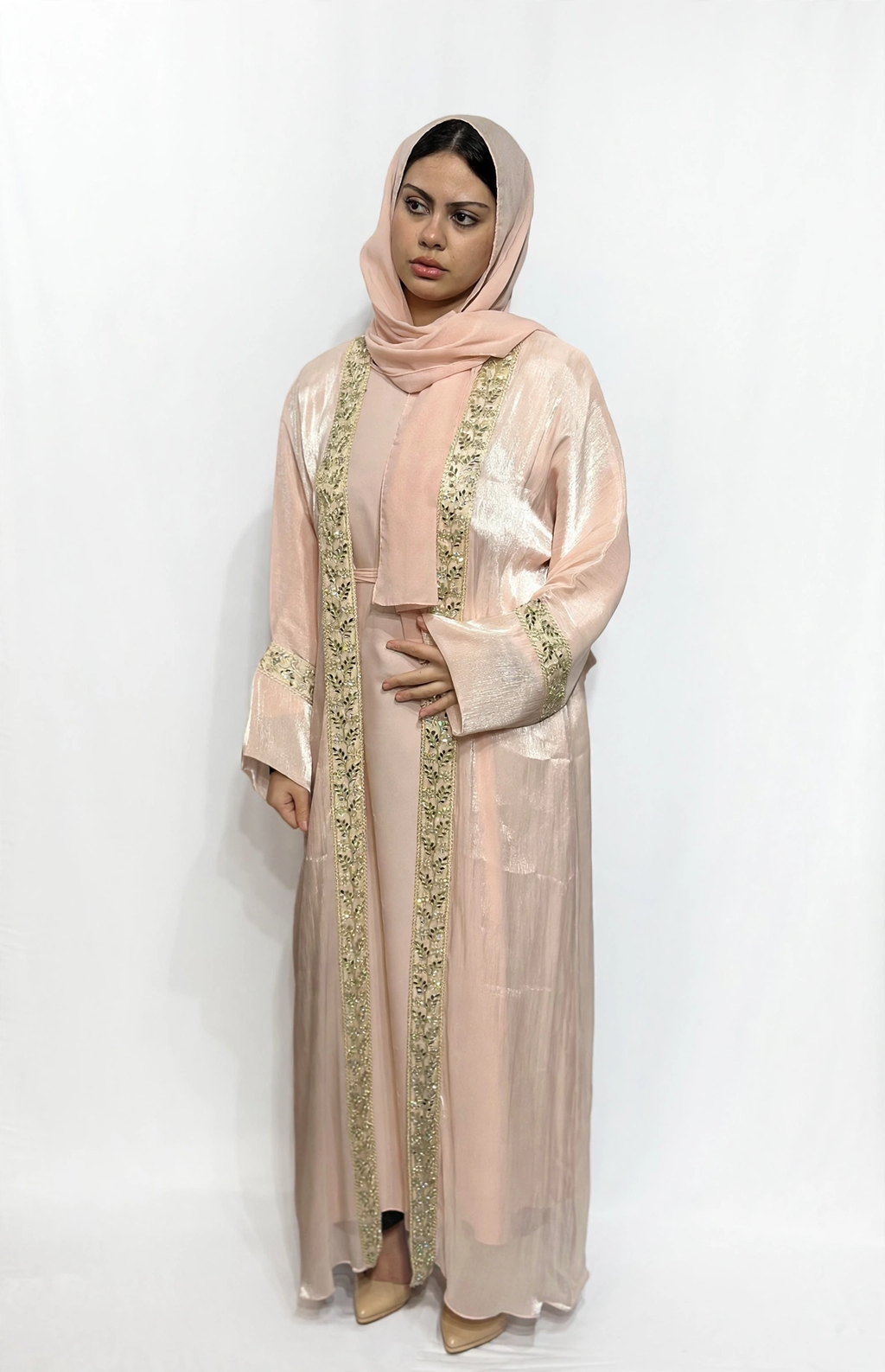 Samt Al Sultana Panel Open Abaya