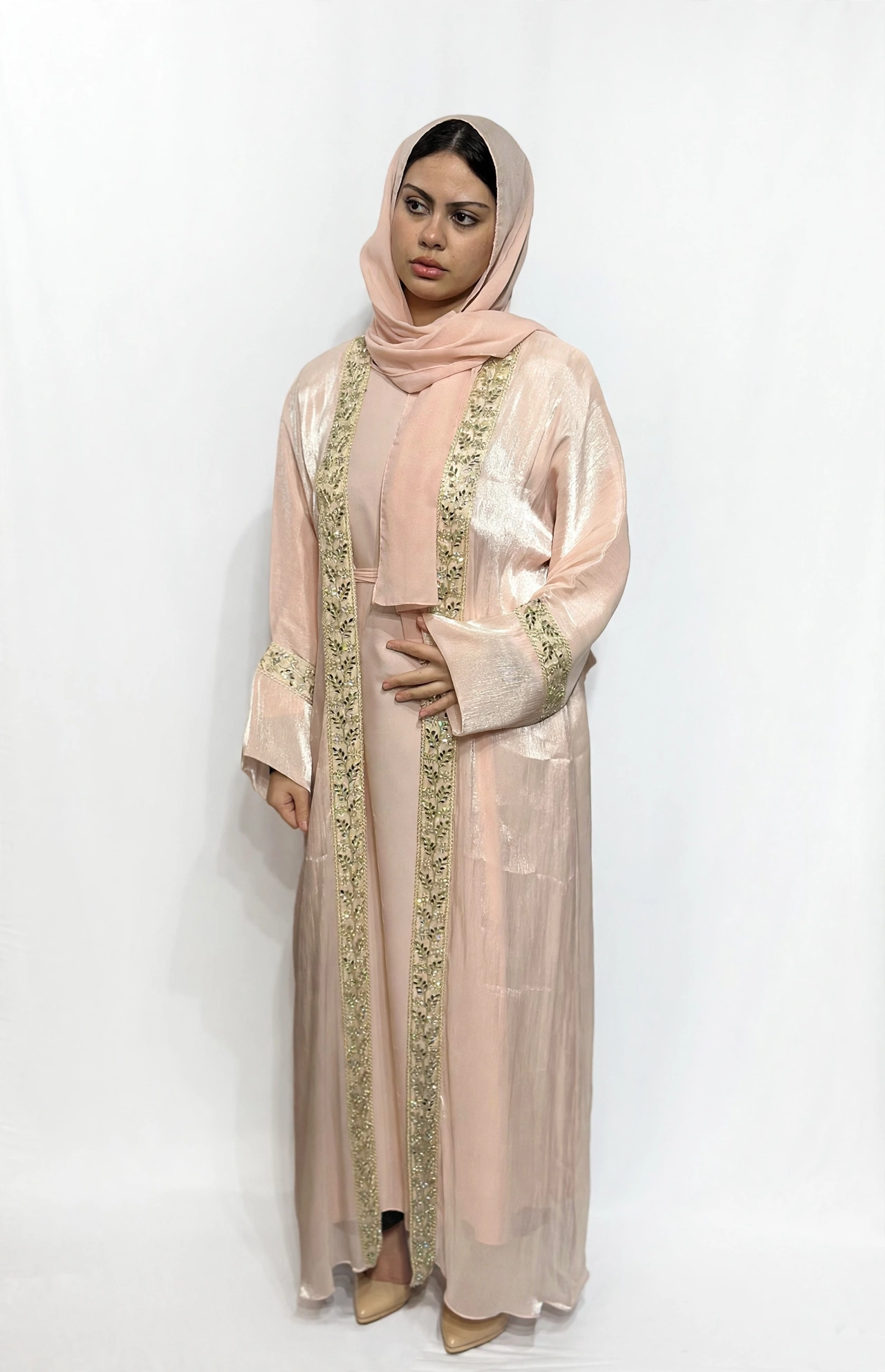 Samt Al Sultana Panel Open Abaya
