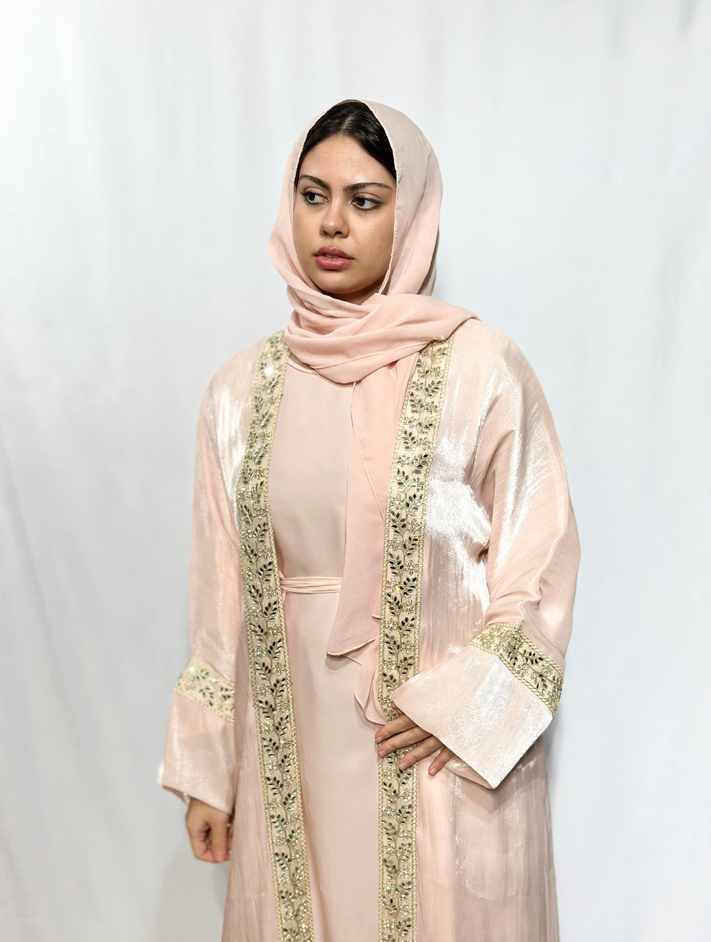 Samt Al Sultana Panel Open Abaya