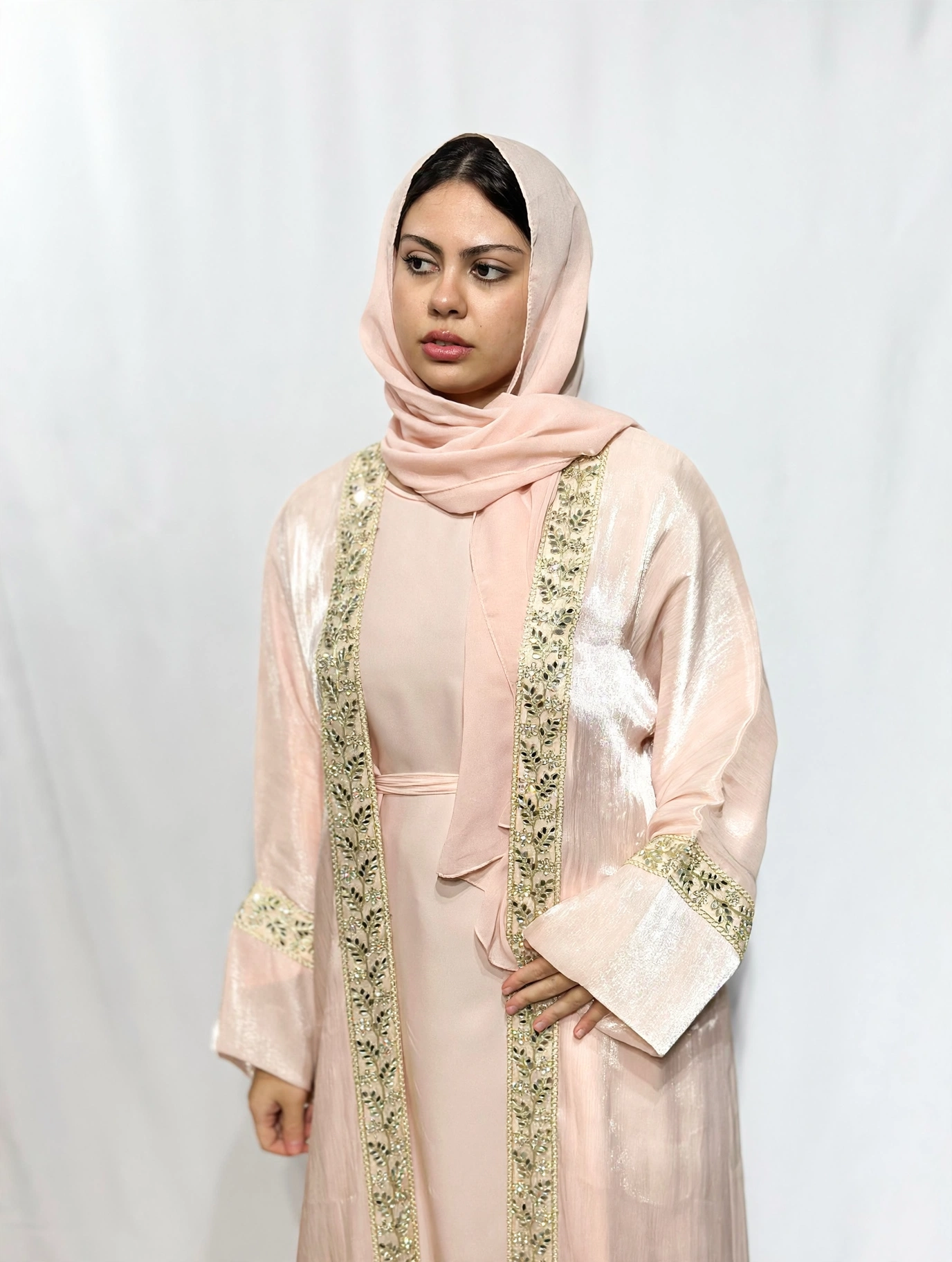 Samt Al Sultana Panel Open Abaya
