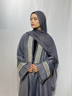 Open Throw Panel Fringe Abaya