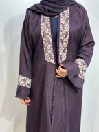 Open Throw Panel Fringe Abaya