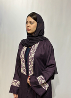 Open Throw Panel Fringe Abaya