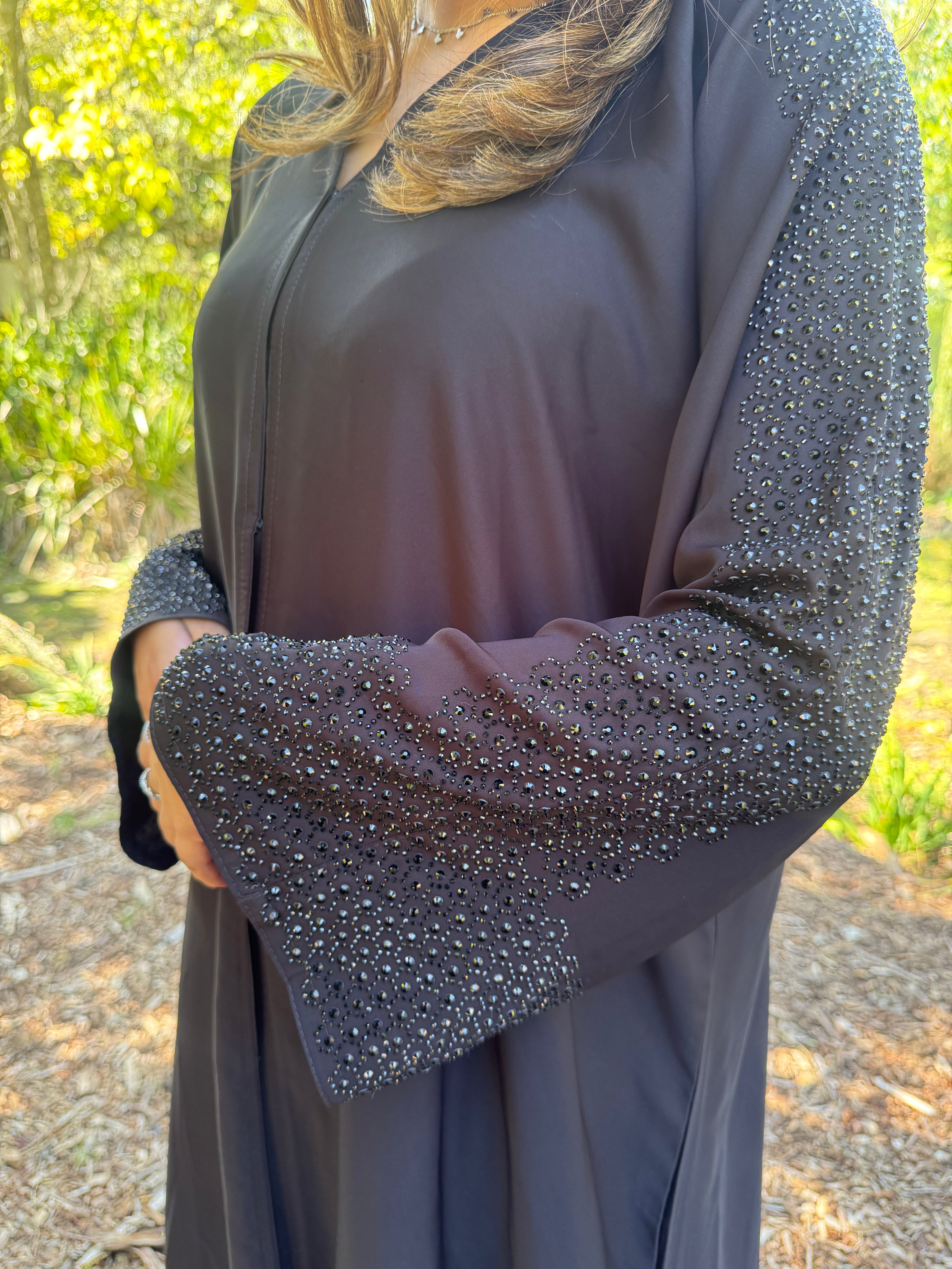 Celeste Studded Open Abayah