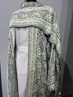 Ornamental Veil Pashmina(white inner)
