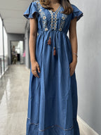 Sahara Stitch Denim Dress