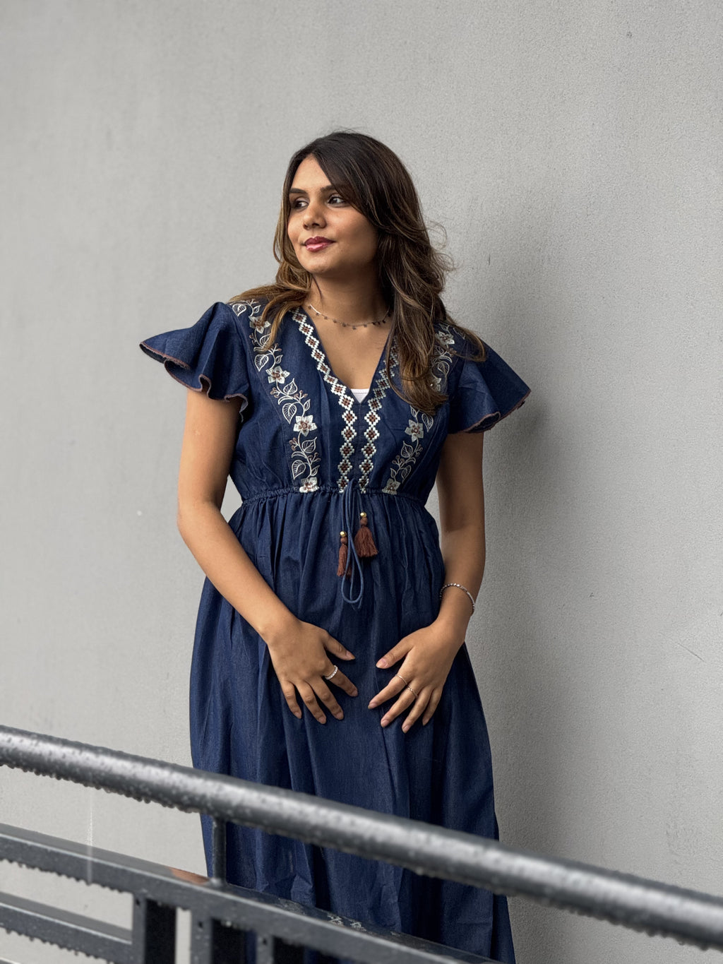 Sahara Stitch Denim Dress