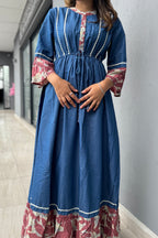Zahara Panelled Denim Dress