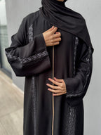 Embellished Zip Abaya