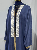 Layla Al Yasmine Floral Embroidered Open Abaya