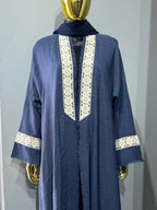 Open Throw Panel Fringe Abaya