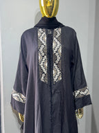 Open Throw Panel Fringe Abaya