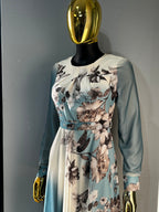 Lams Al Khayal Belted Chiffon Dress