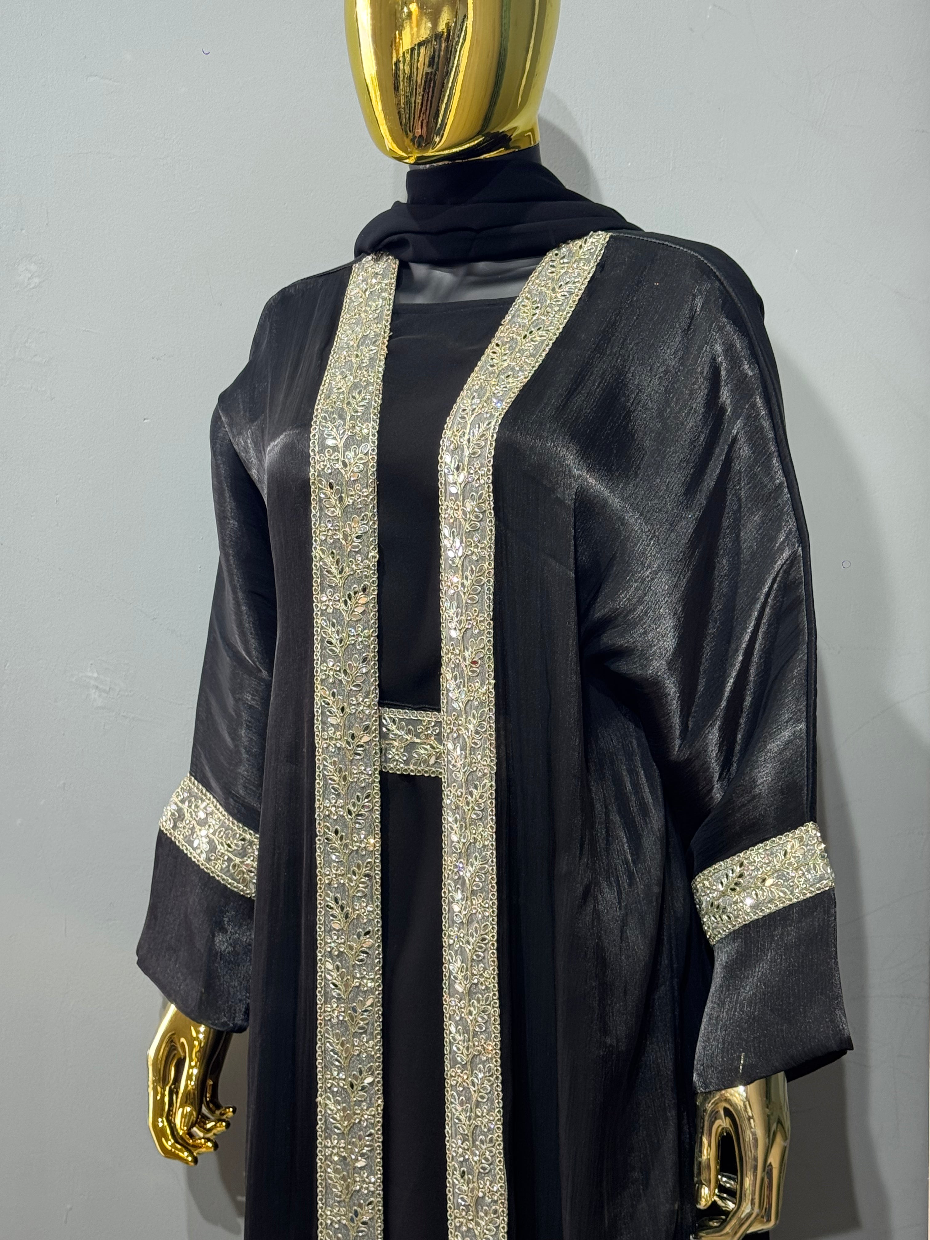 Samt Al Sultana Panel Open Abaya