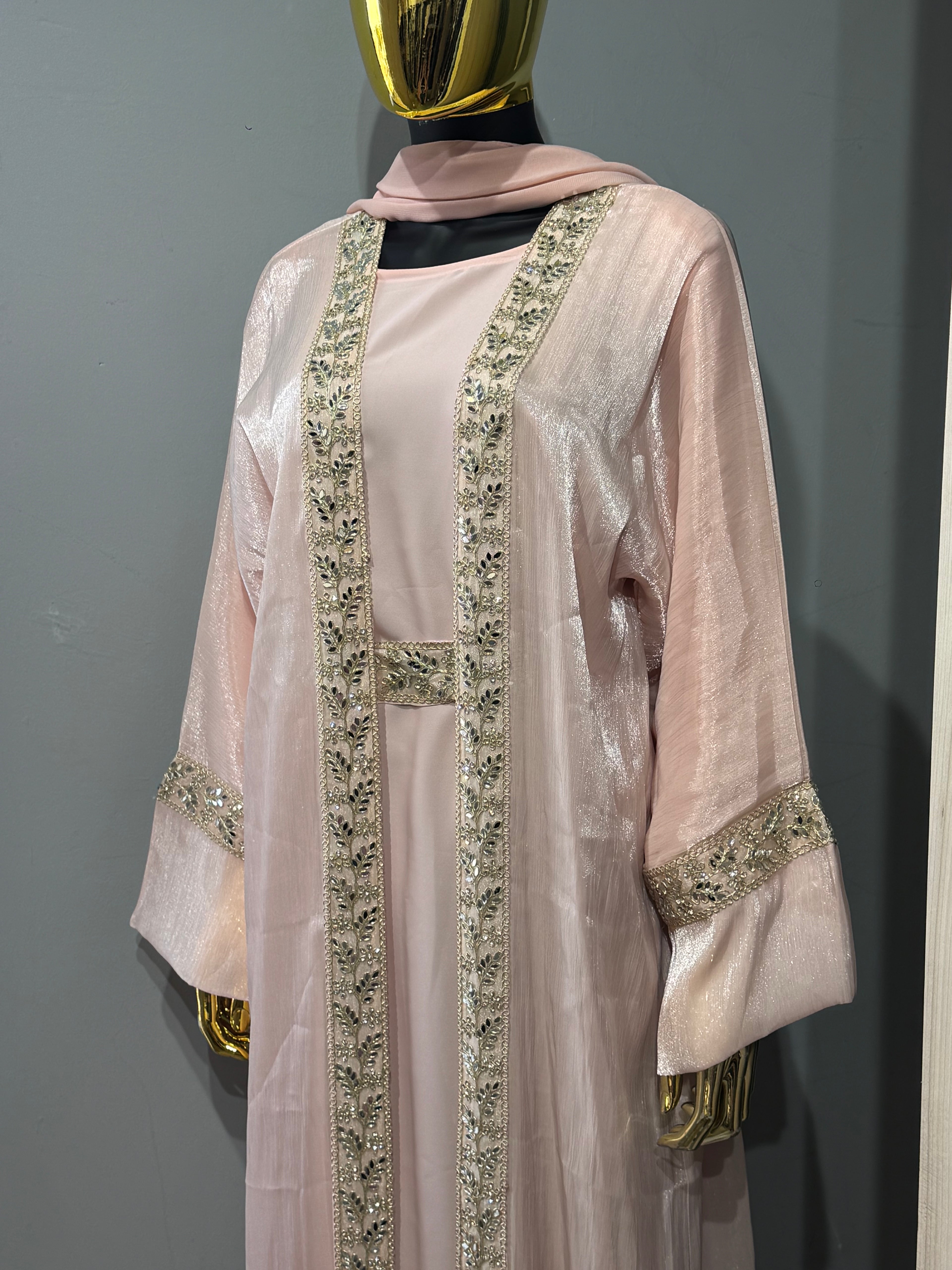 Samt Al Sultana Panel Open Abaya