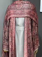 Ornamental Veil Pashmina(white inner)