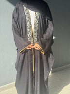 Layla Al Yasmine Floral Embroidered Open Abaya