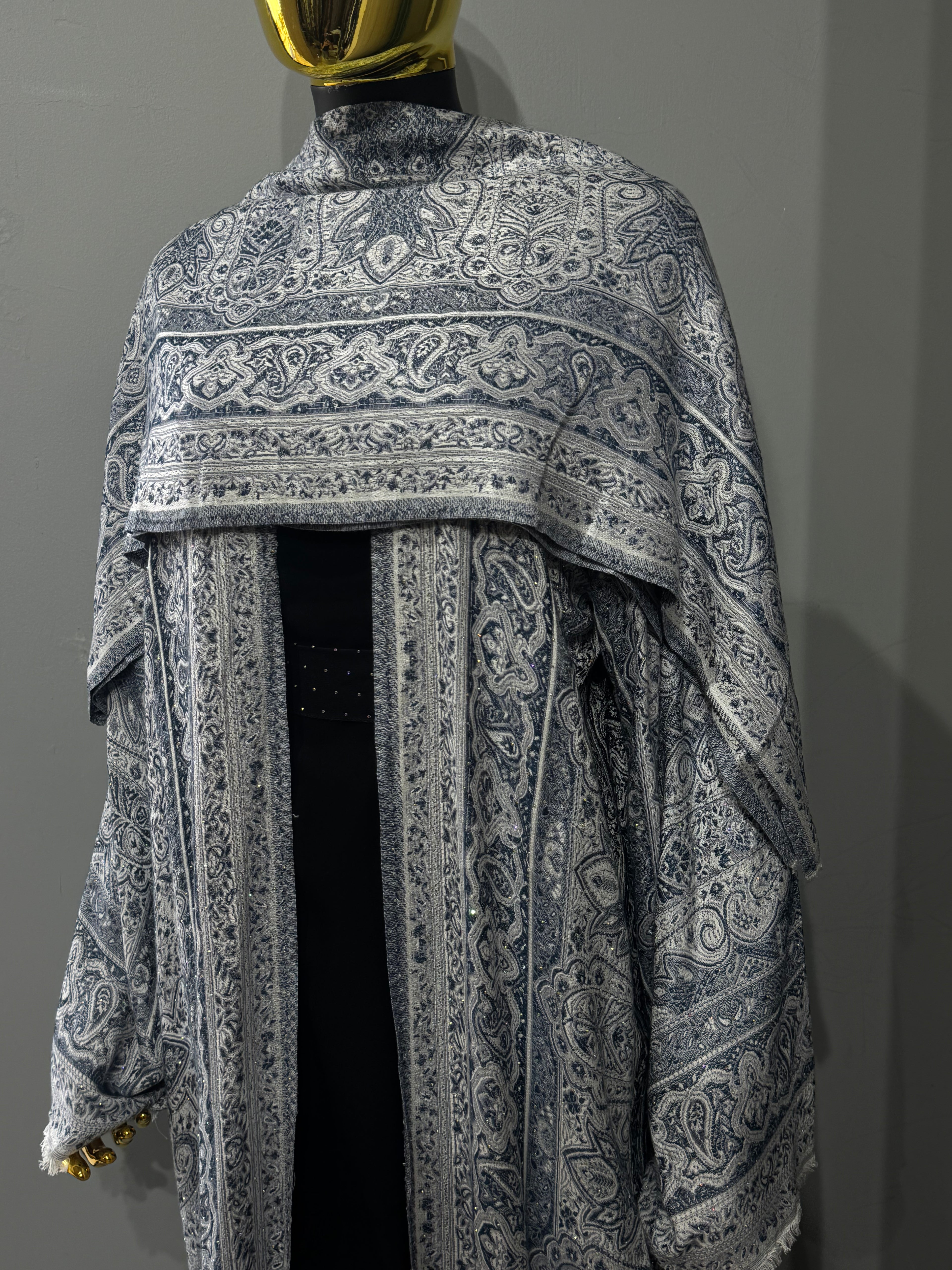 Imperial Motif Pashmina(black inner)
