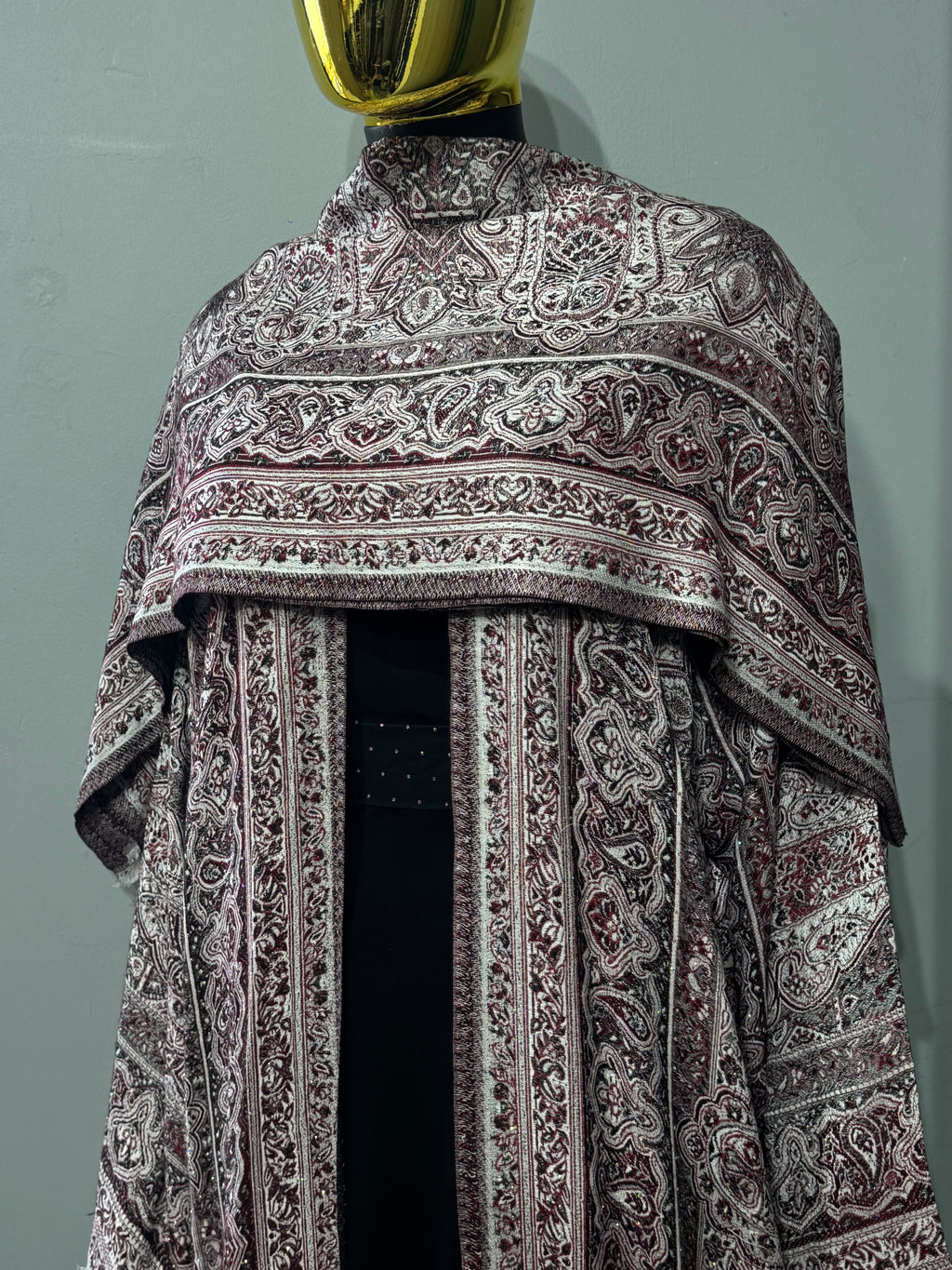 Imperial Motif Pashmina(black inner)
